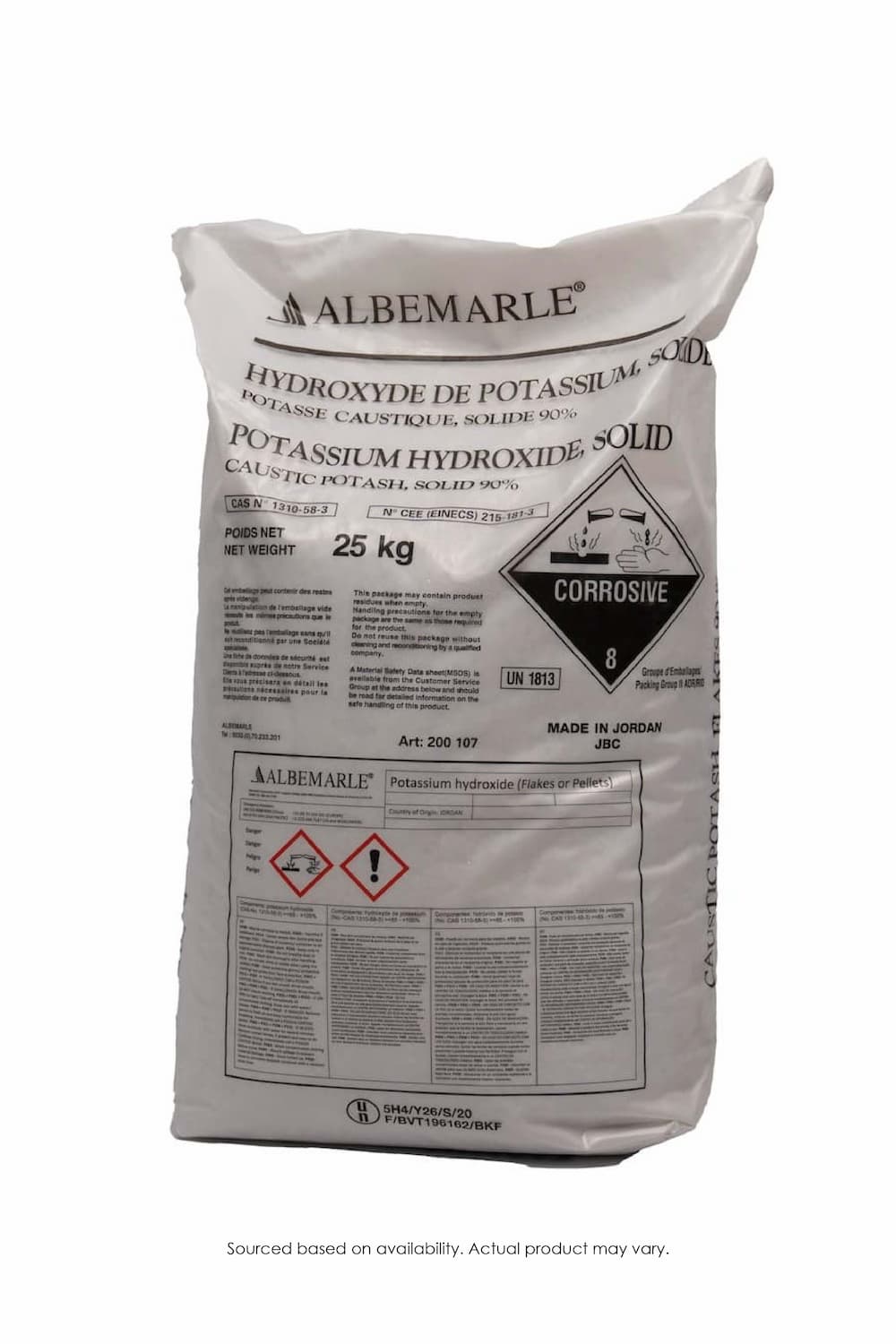 Potassium Hydroxide Flakes (Caustic Potash) 25KG - The Vintner Vault