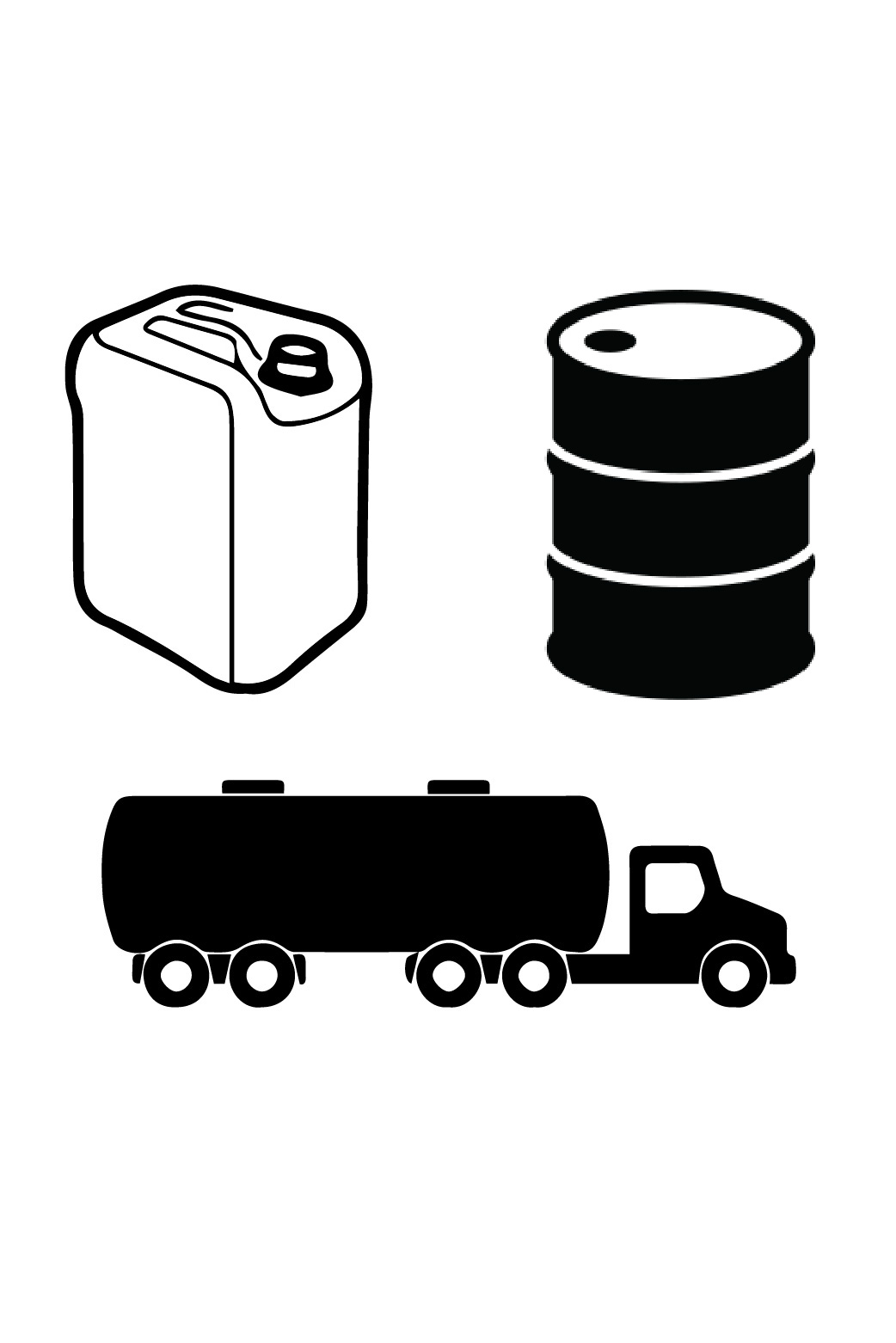 5 gallon carboy, drum, bulk tanker